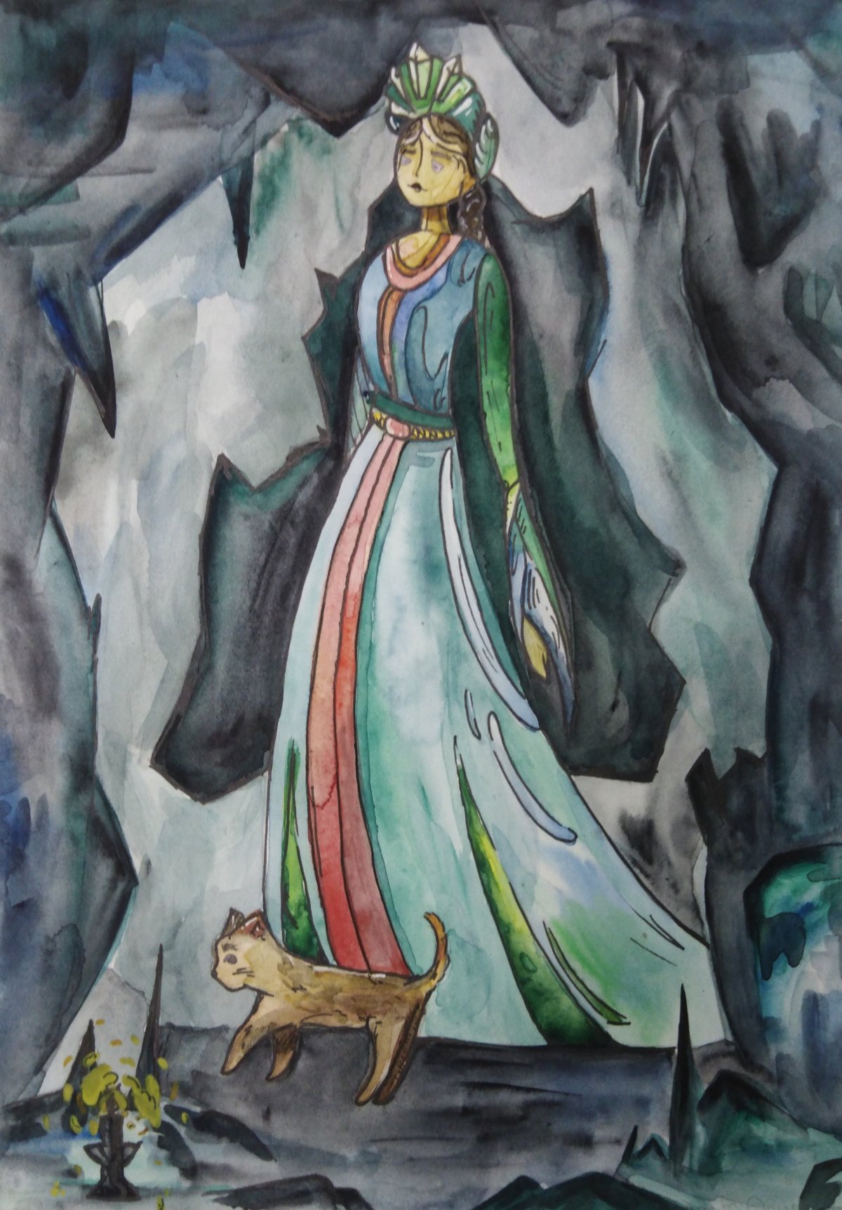 Медной горы хозяйка рисования Бажов