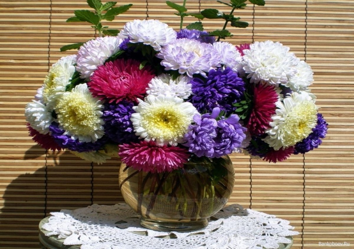 Букет из астр своими руками