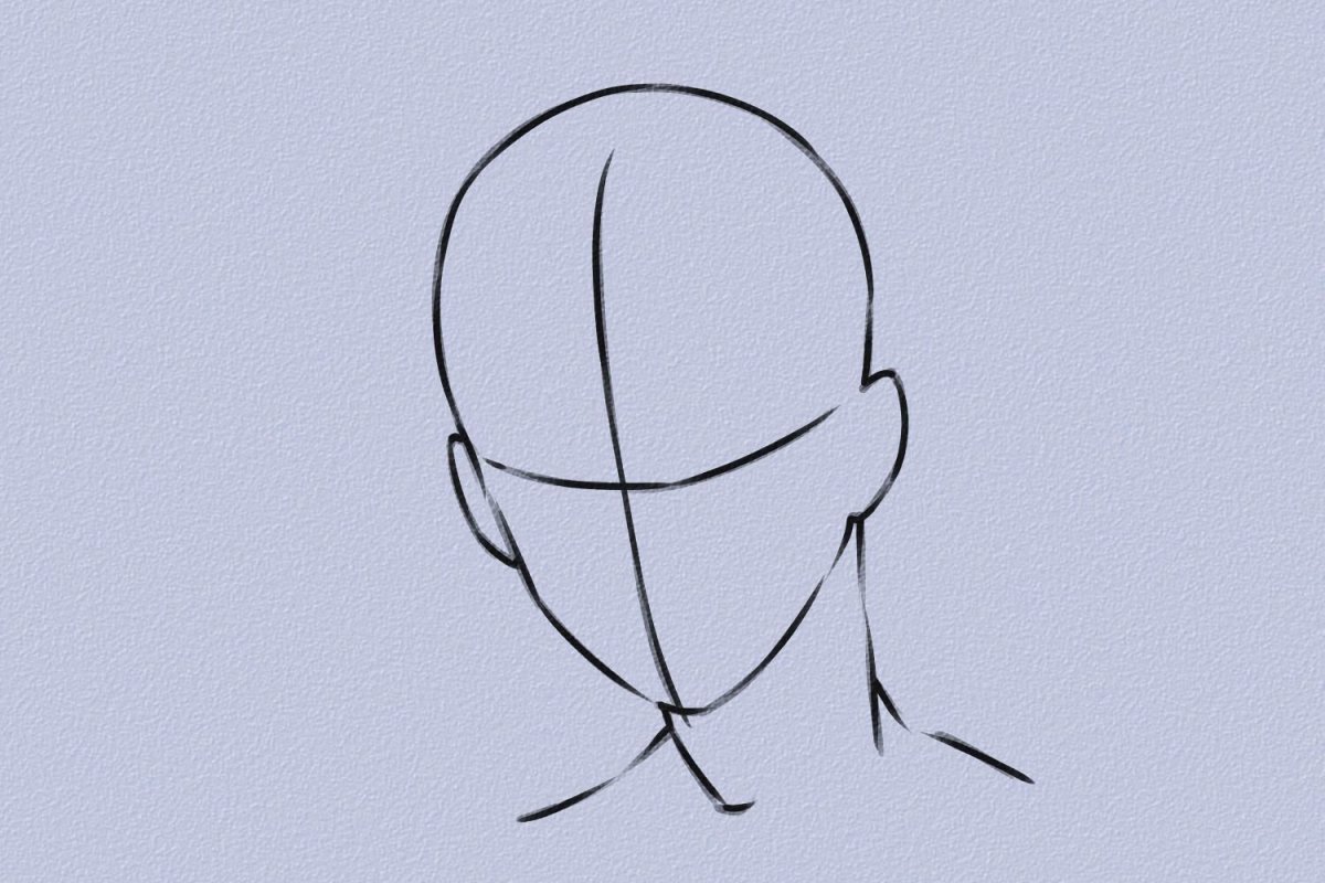 Рисование головы аниме