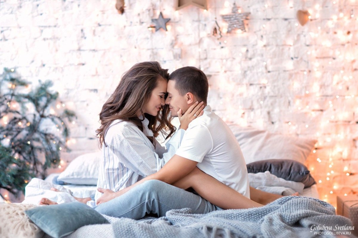 Фотосессия пары в студии