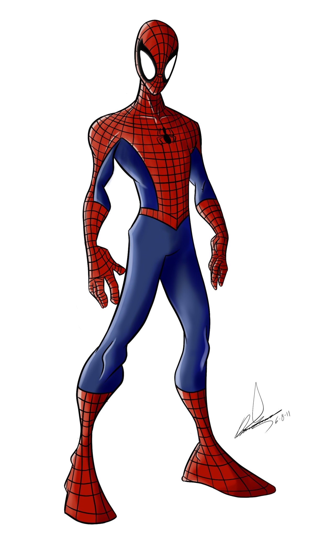 Человек паук детский рисунок