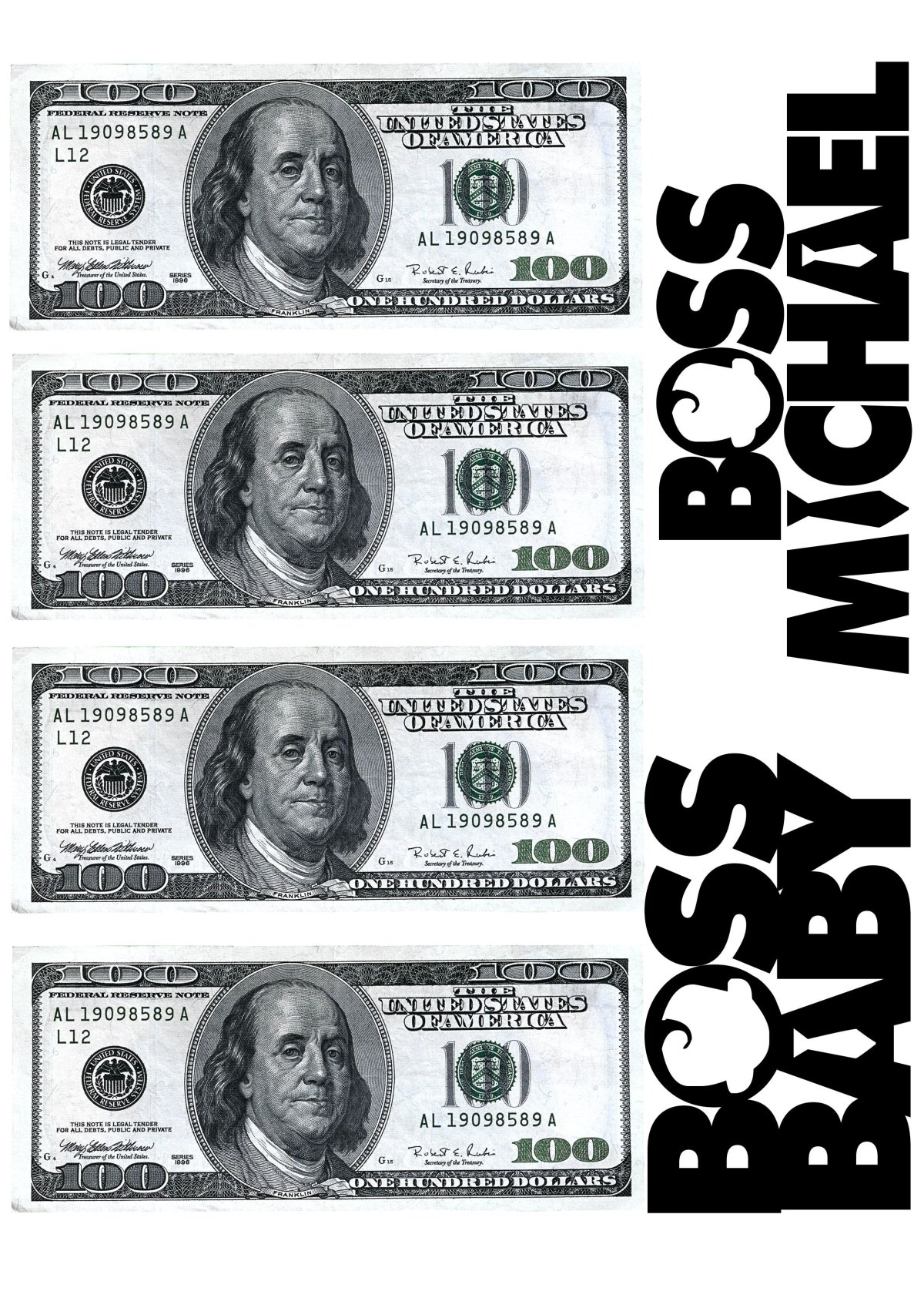 Вафельная картинка доллары