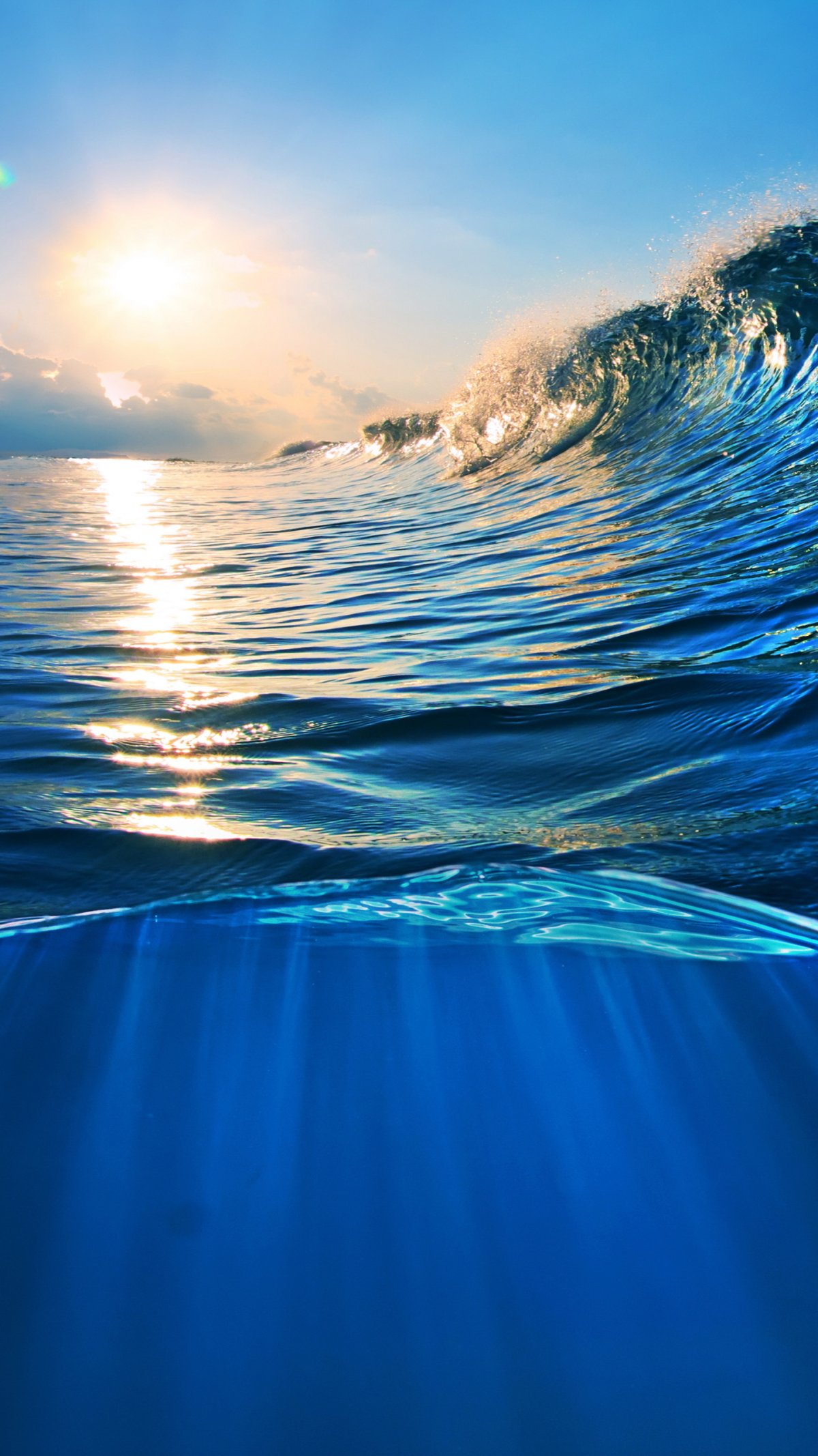 Красивое море вертикально