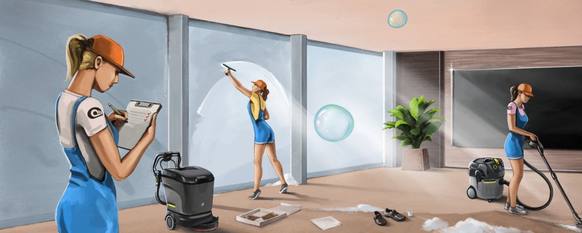 Обложка для клининговой компании