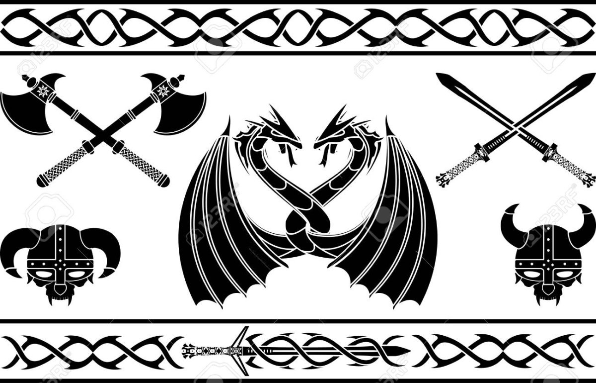 Растровые изображения орнамента викингов