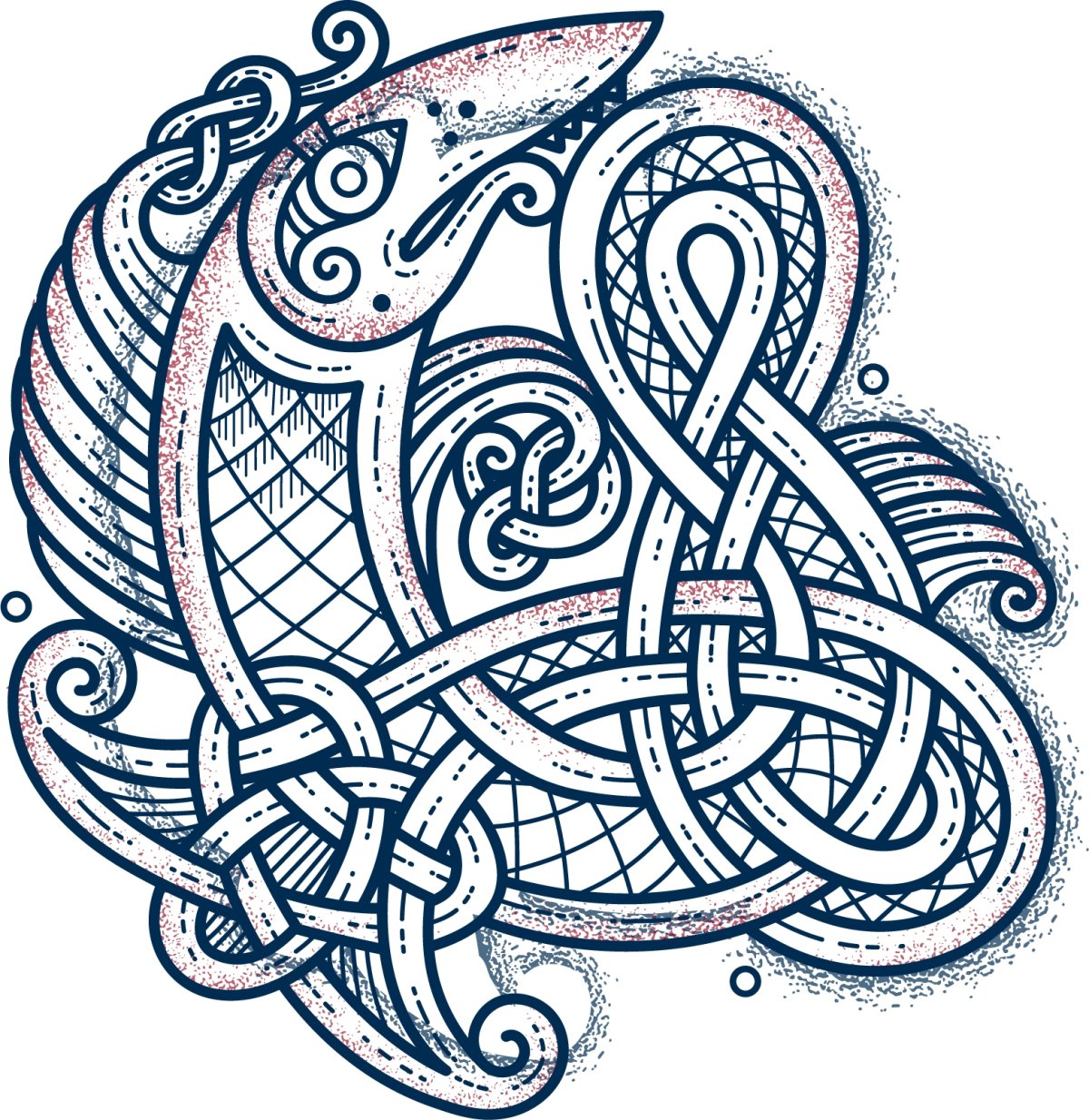 Скандинавские узоры Йормунганд