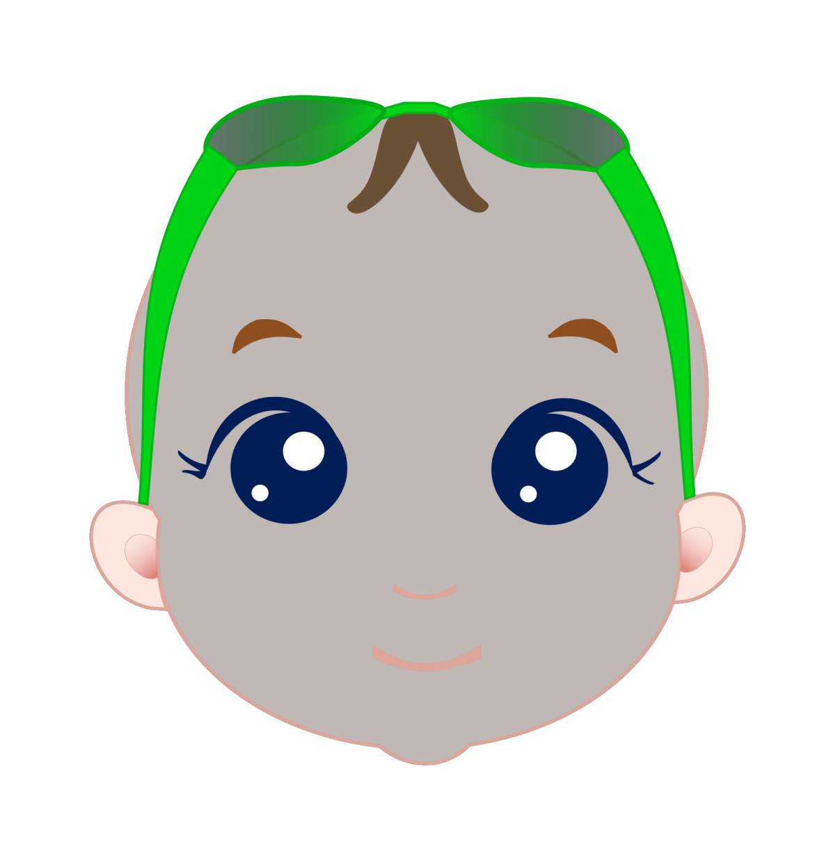 Векторные лица детей