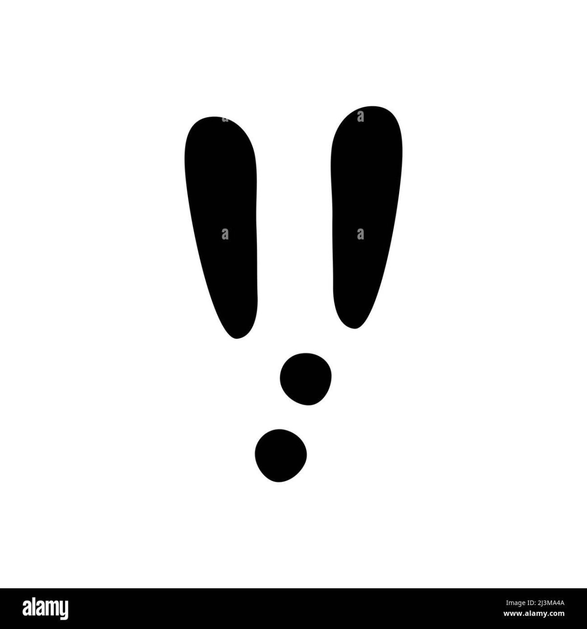 Кроличья лапка след вектор