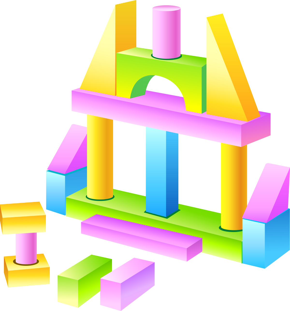 Схемы построек для младшей группы