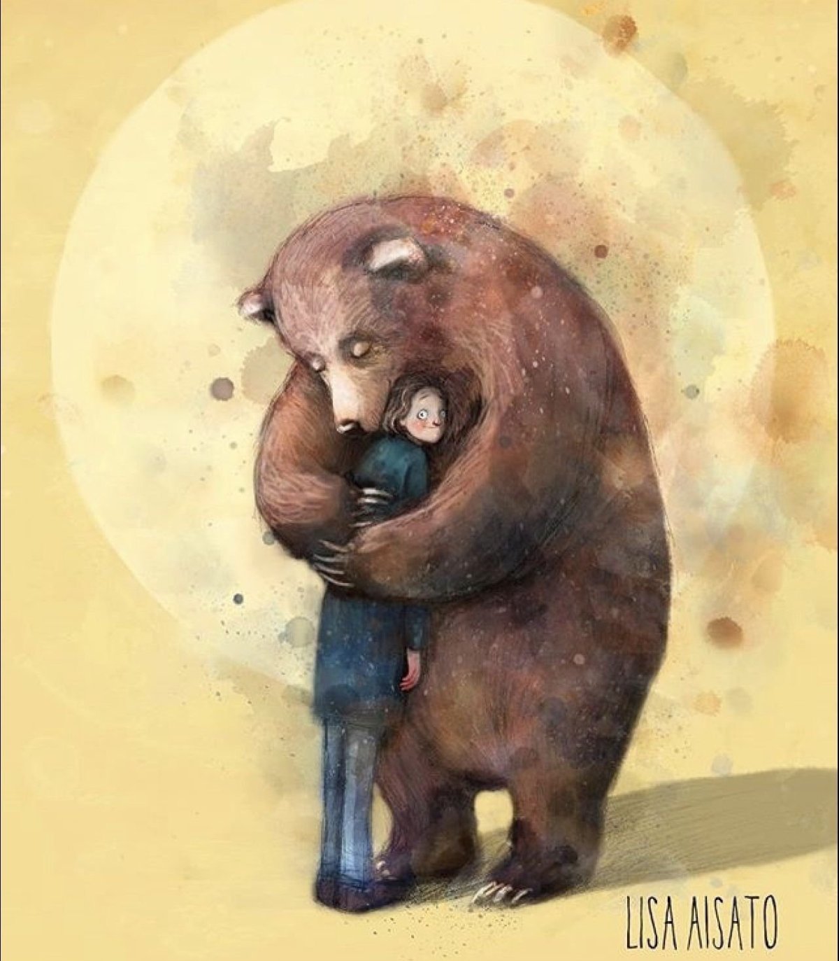 Двойная экспозиция медведь Гризли