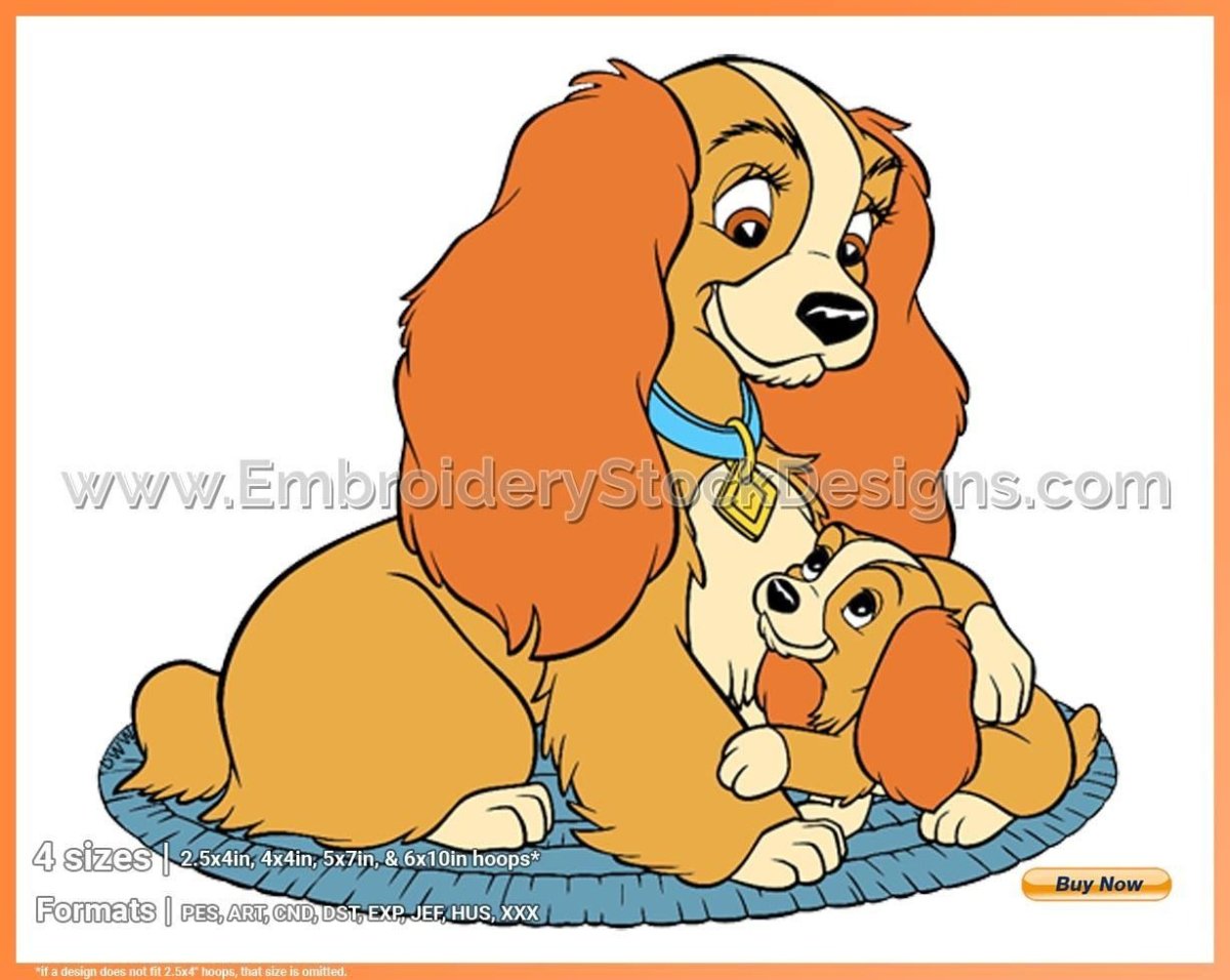 Мультяшная собака и щенок