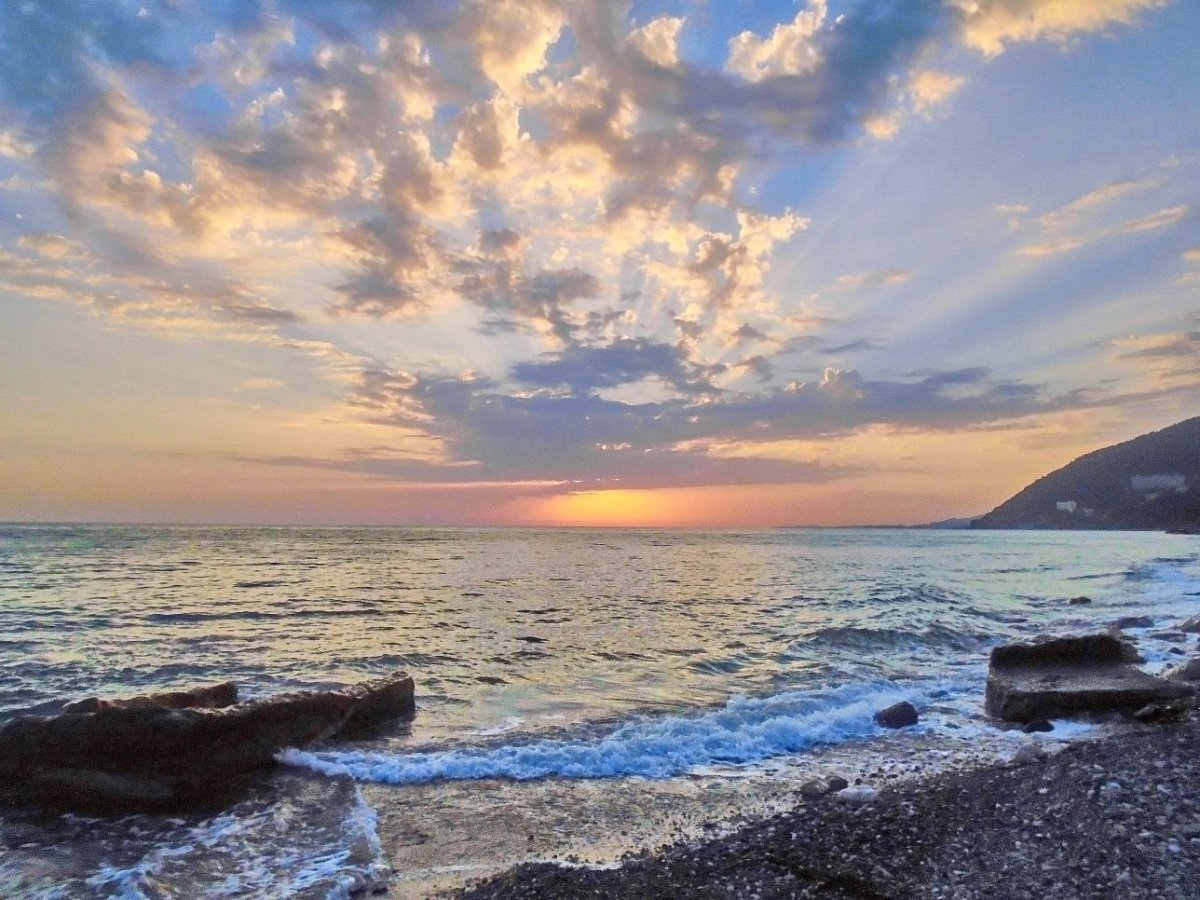 Абхазия Пицунда закат