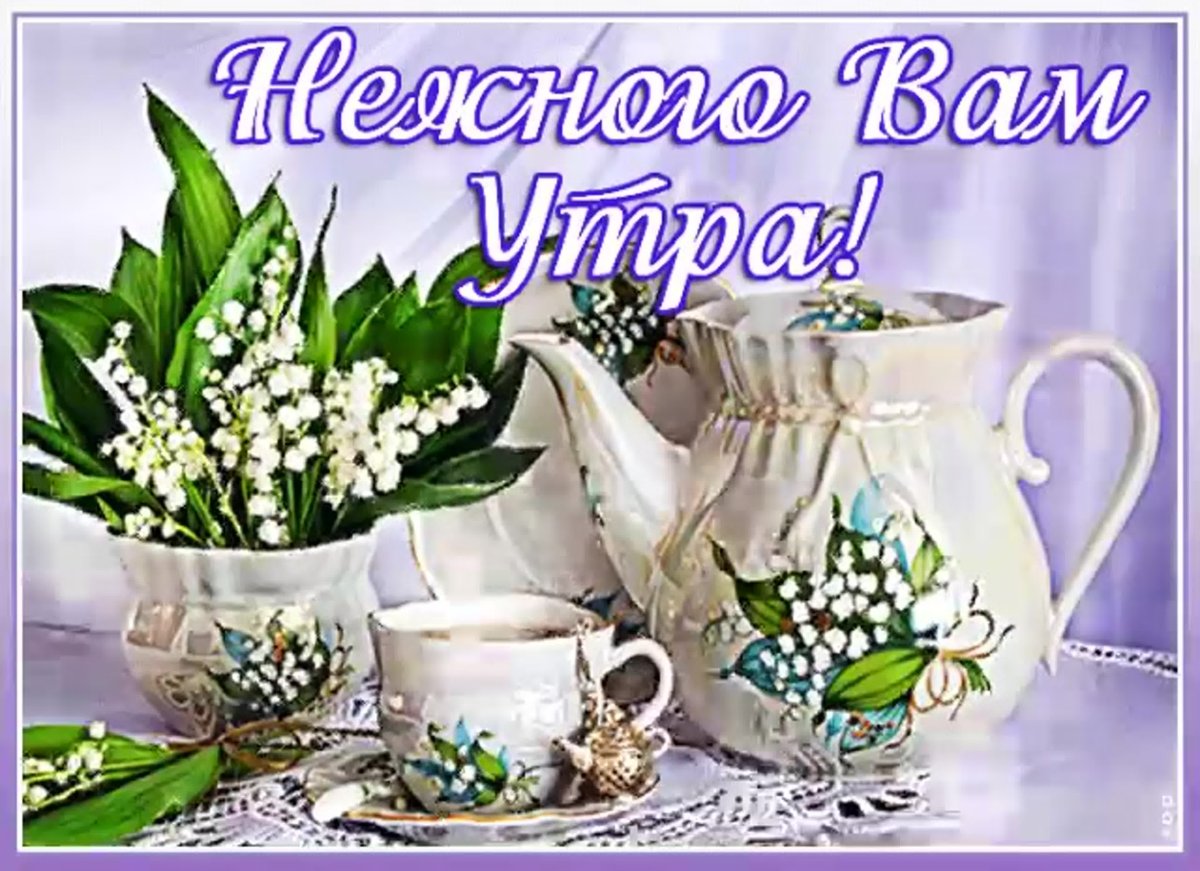 Открытки с добрым утром вторника с чаем