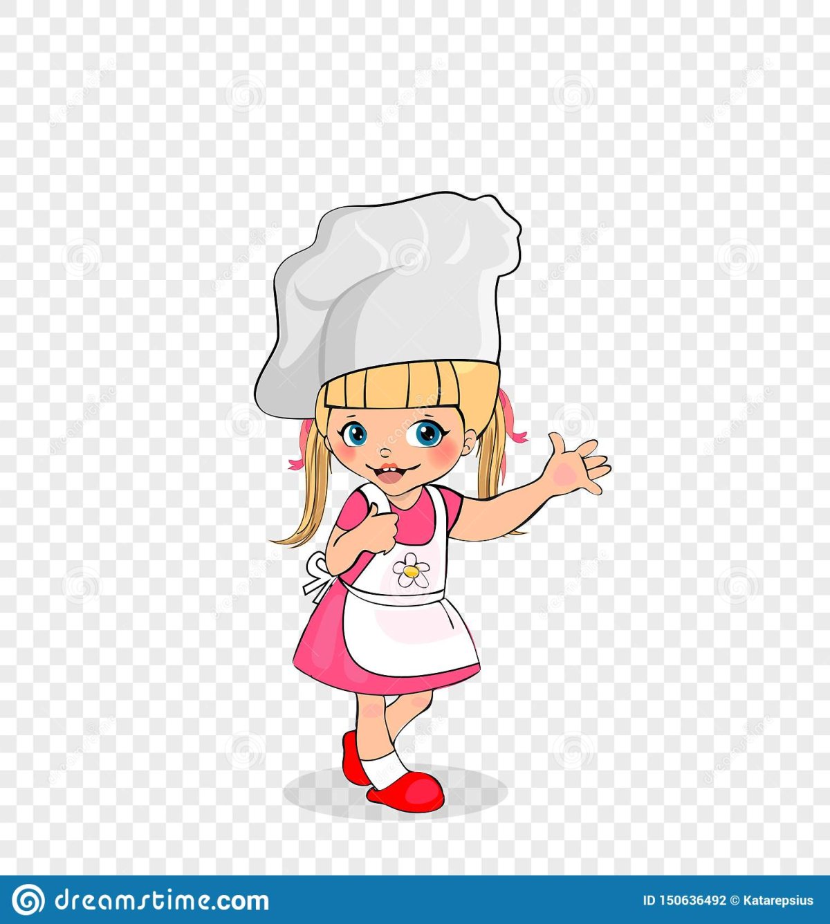 Девочка в колпаке поваренка