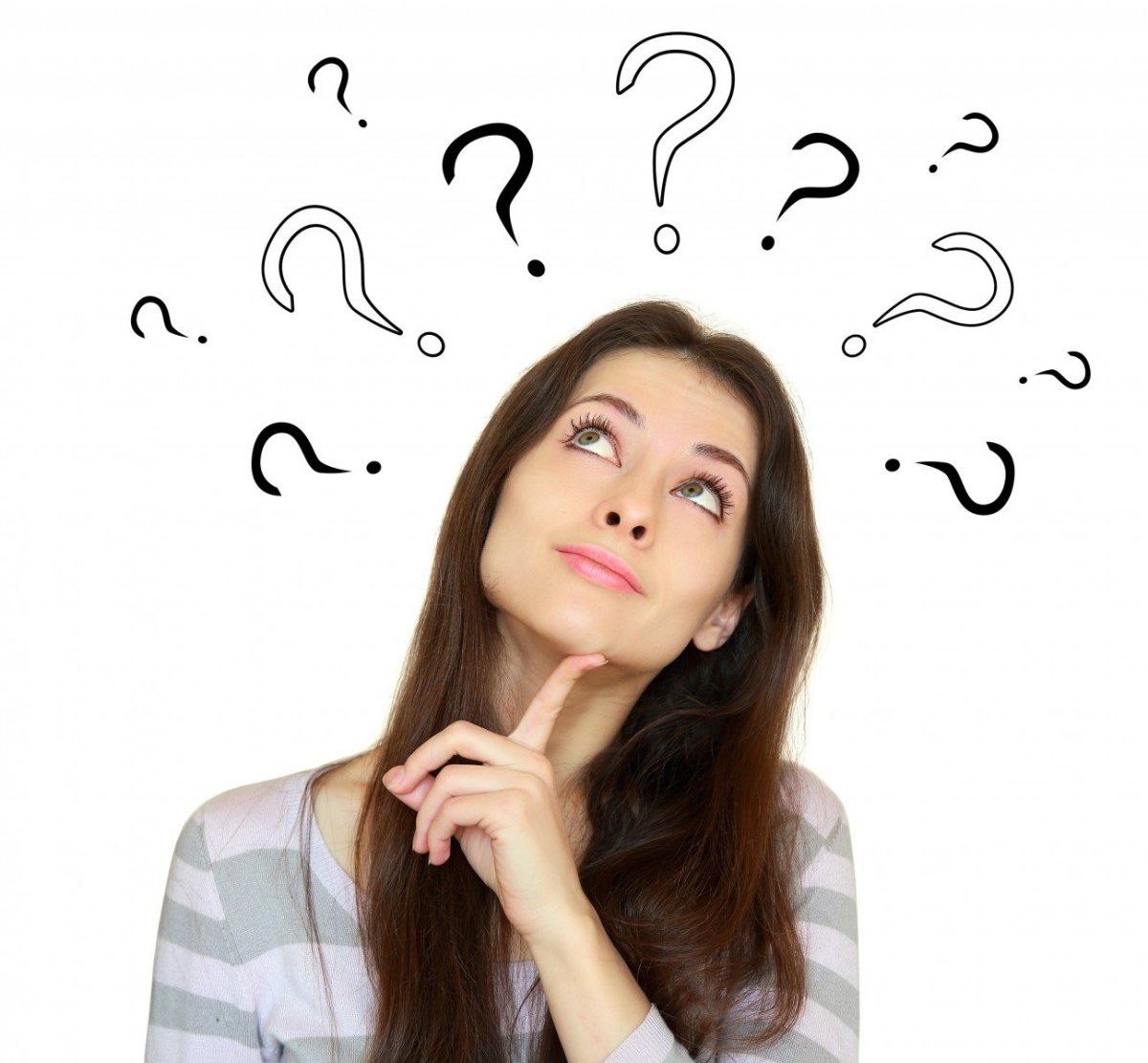 Женщина думает