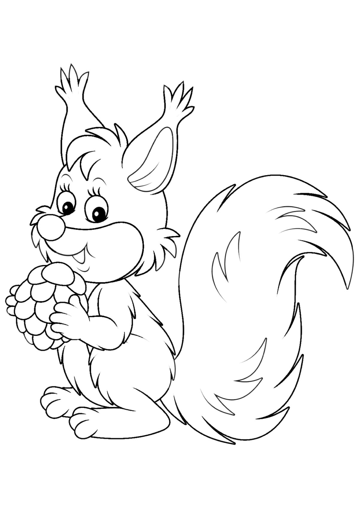 Раскраска Белочка