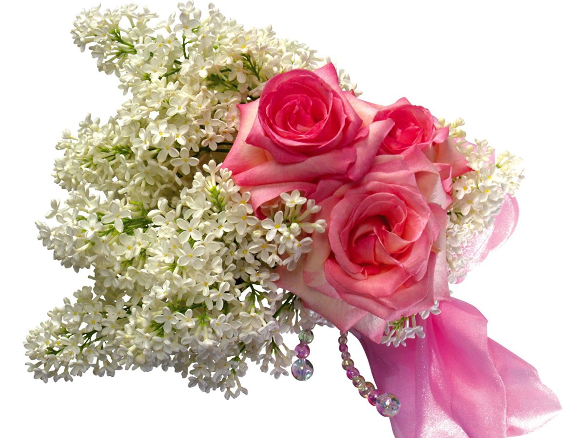 Красивый букет на прозрачном фоне