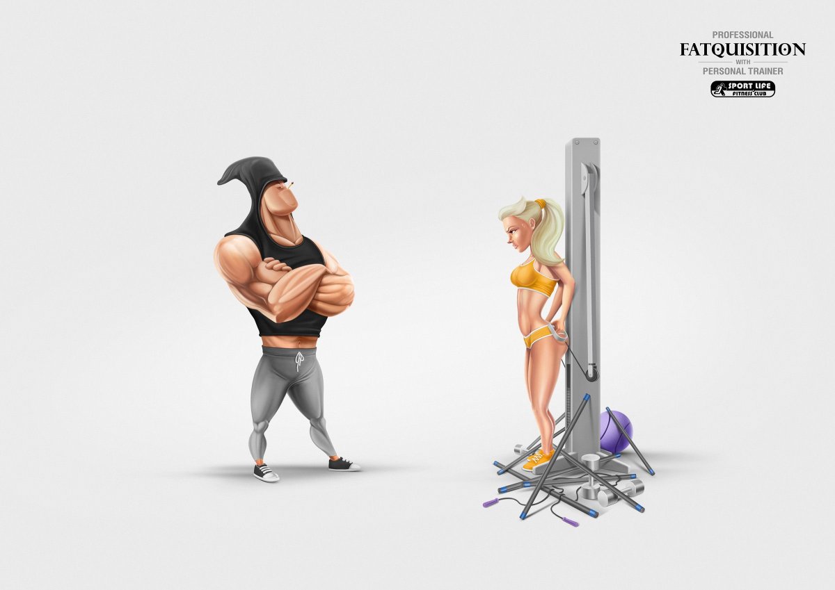 Креативная реклама фитнес центра