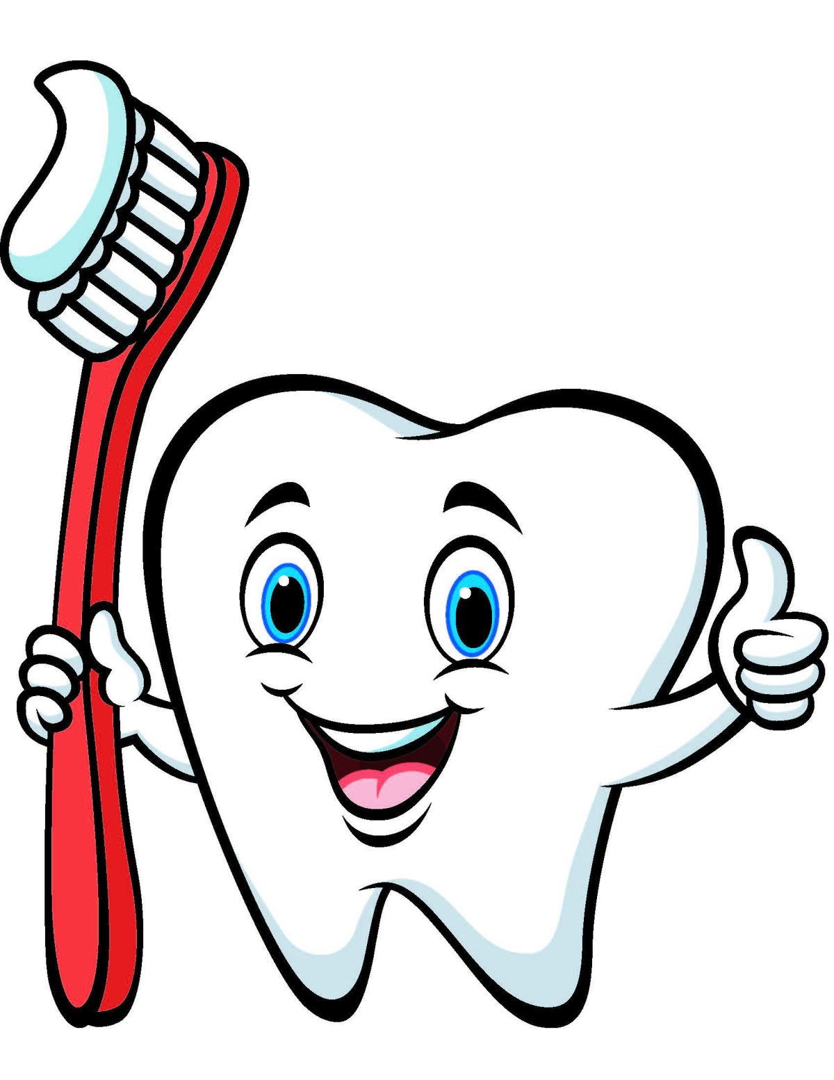 Зубик с пастой и щеткой