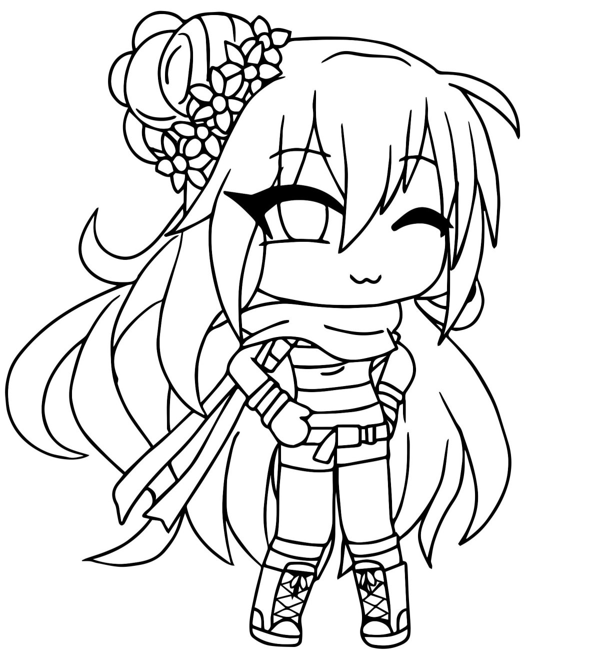 Раскраски аниме большие