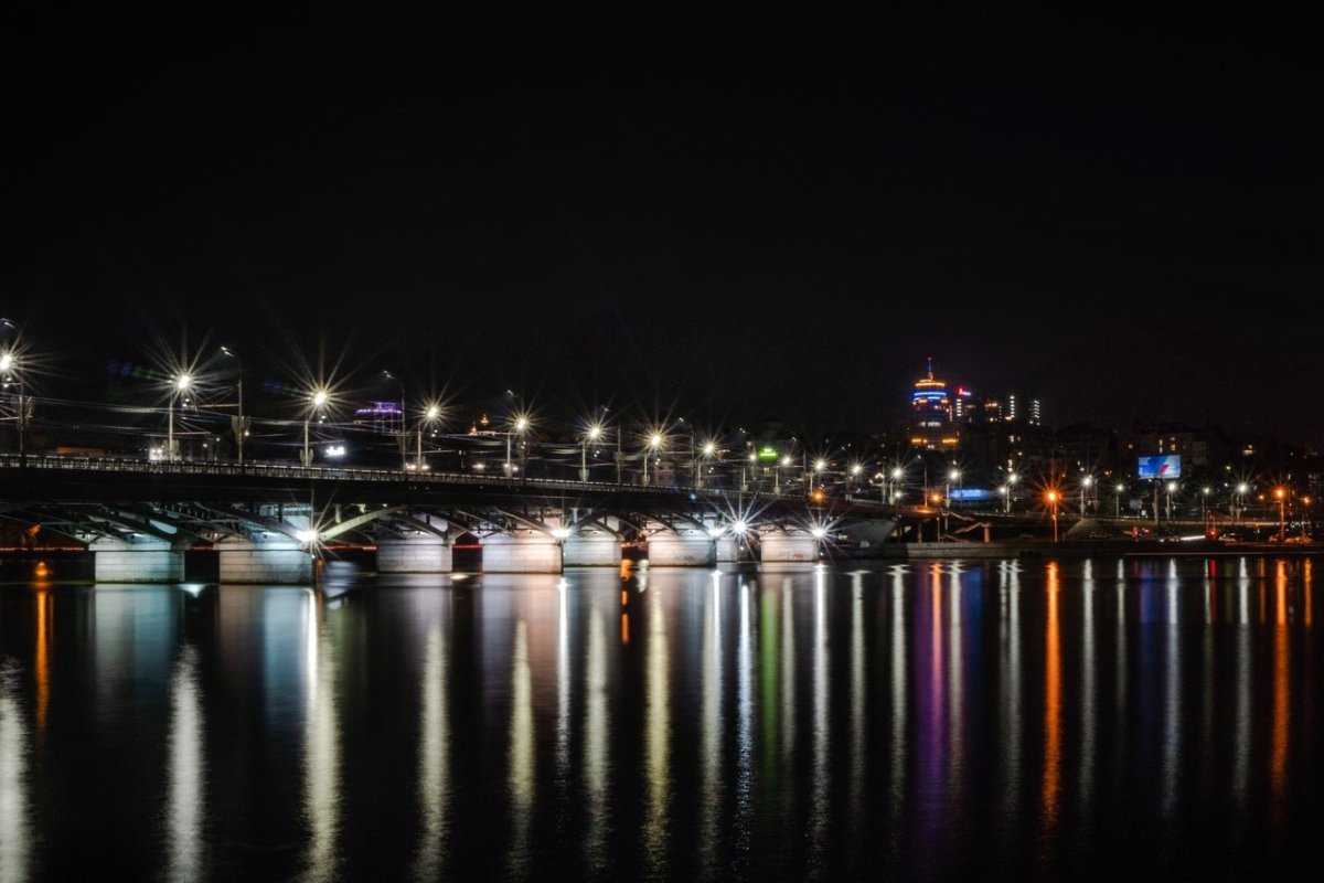 Ночной Воронеж Чернавский мост