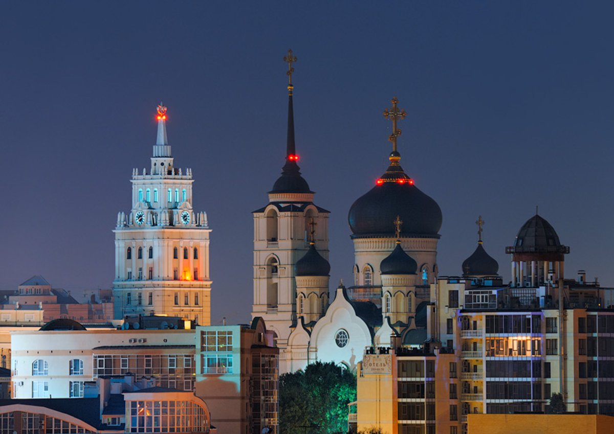 ЮВЖД И Благовещенский собор Воронеж