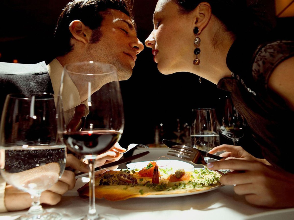 Романтический ужин с вином