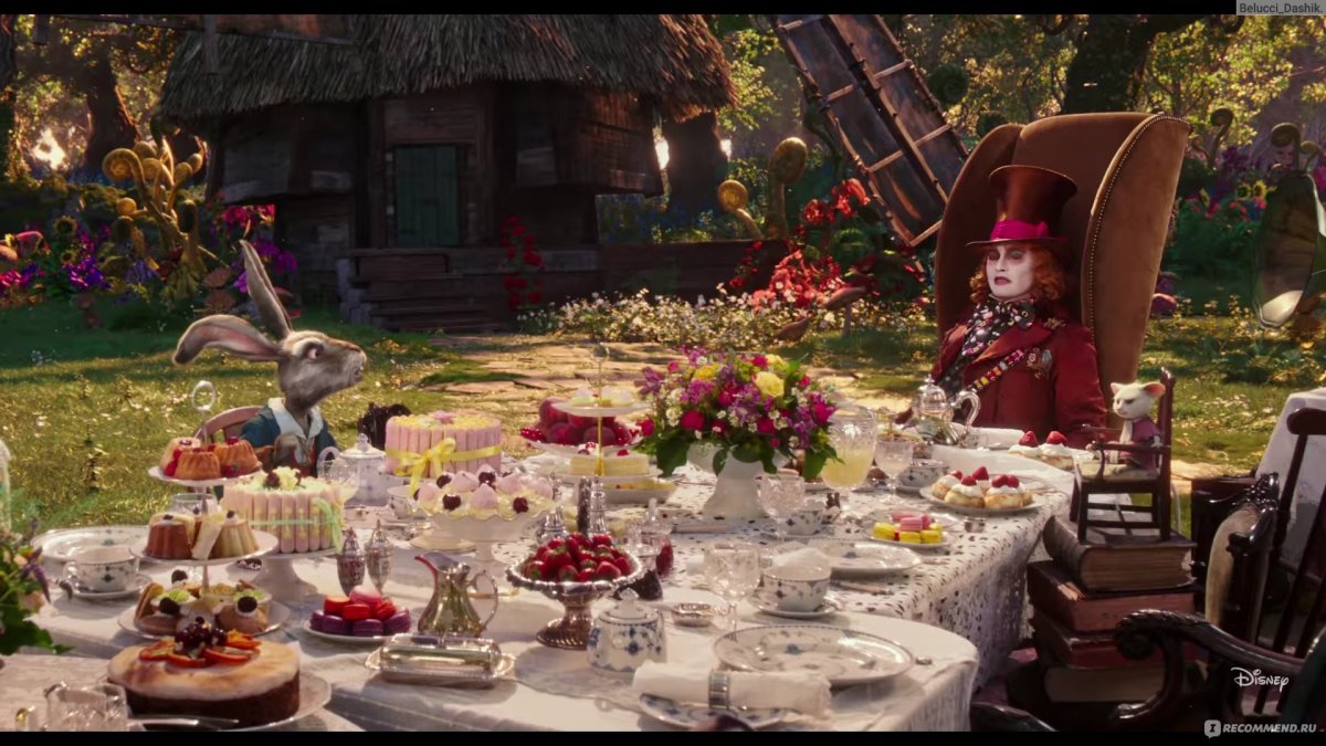Алиса в стране чудес кадры из фильма чаепитие
