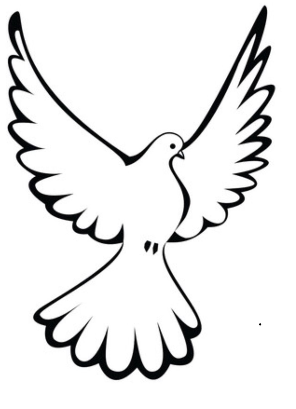 Трафарет голубя