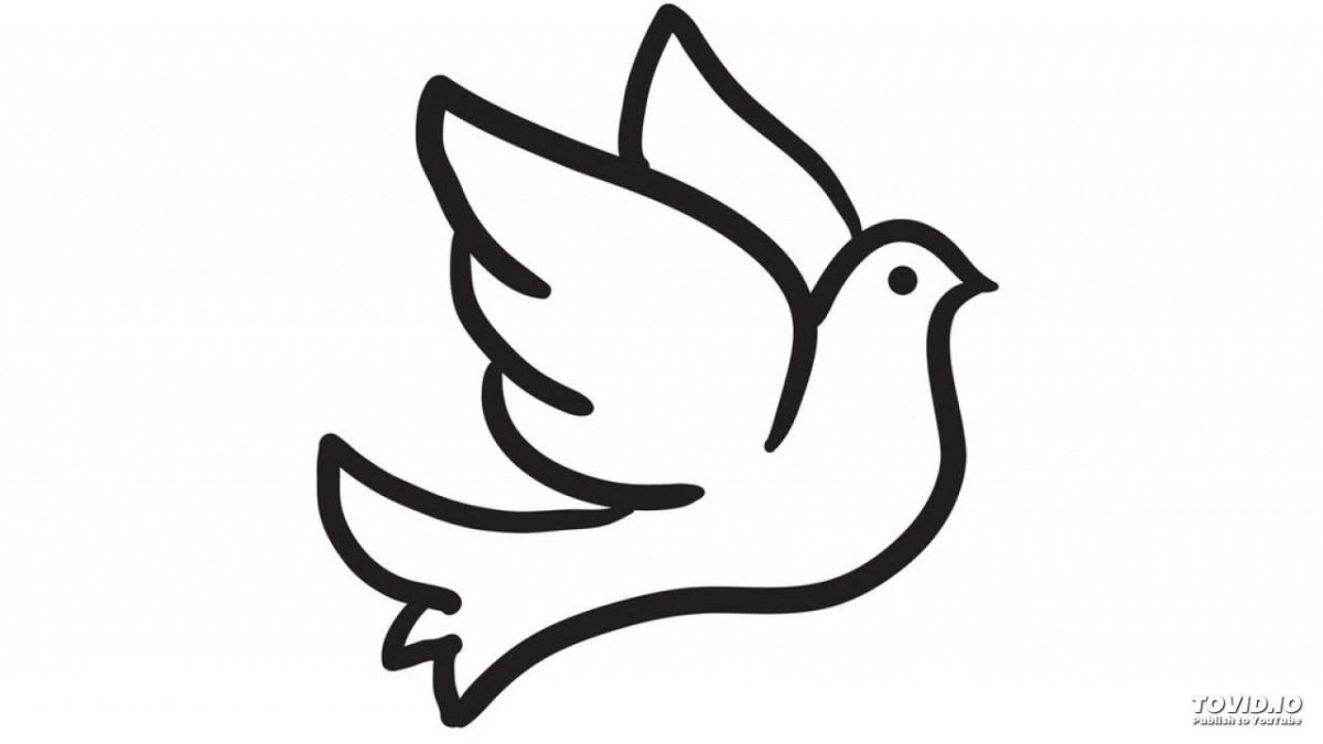 Трафарет голубя для вырезания