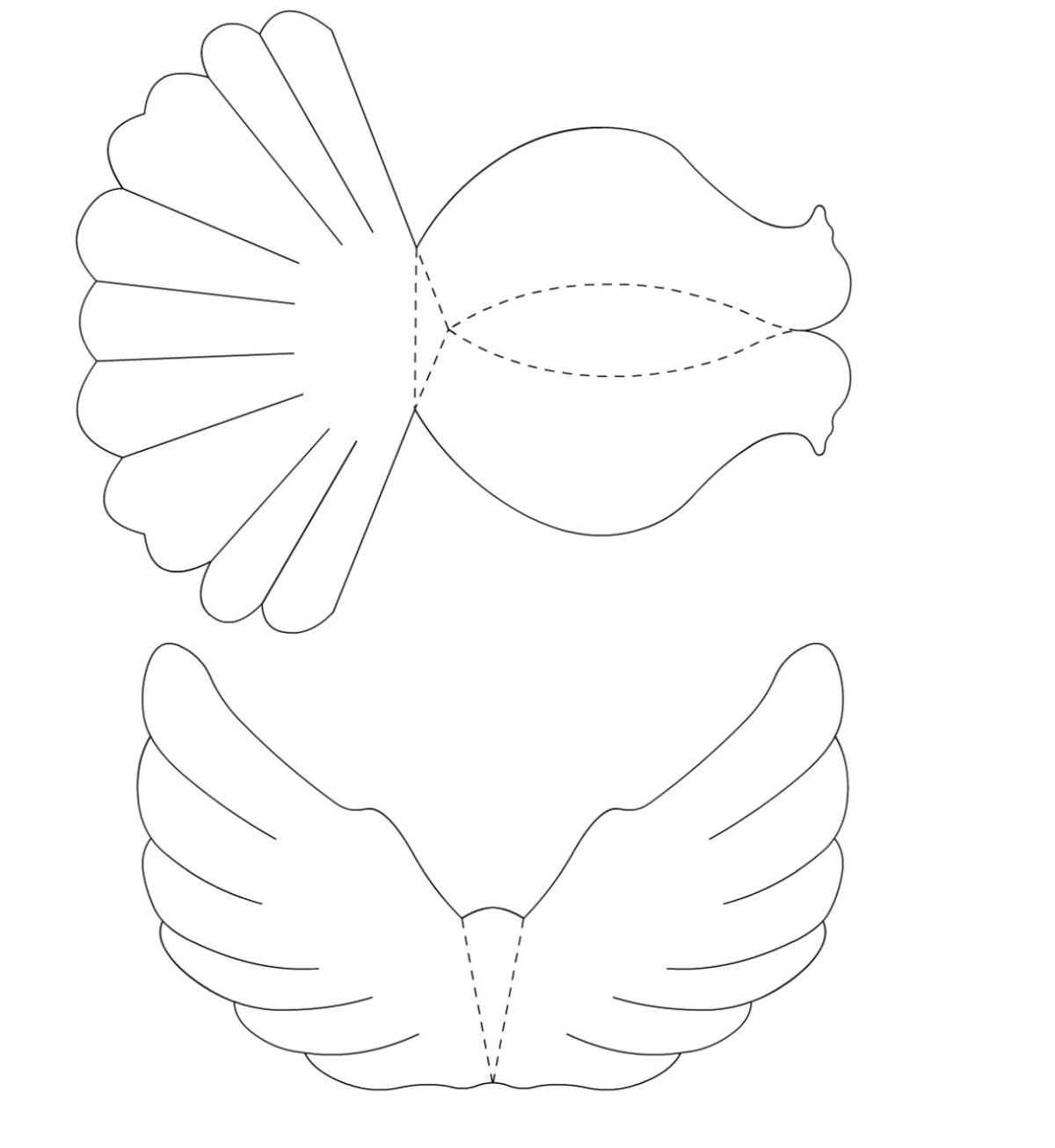 Трафарет голубя