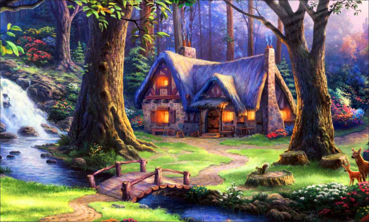 Сказочный город из домиков грибов