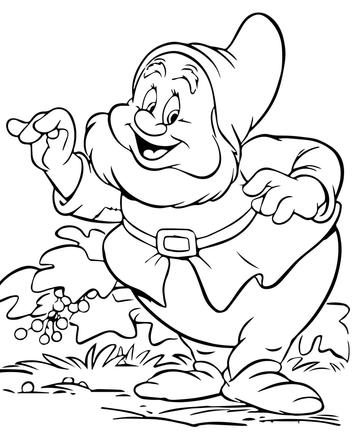 Гномик раскраска