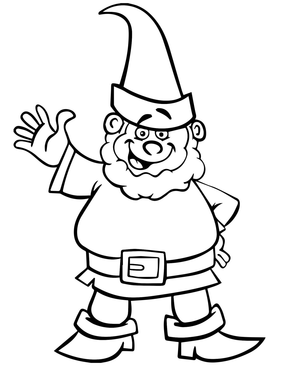 Лицо гномика раскраска