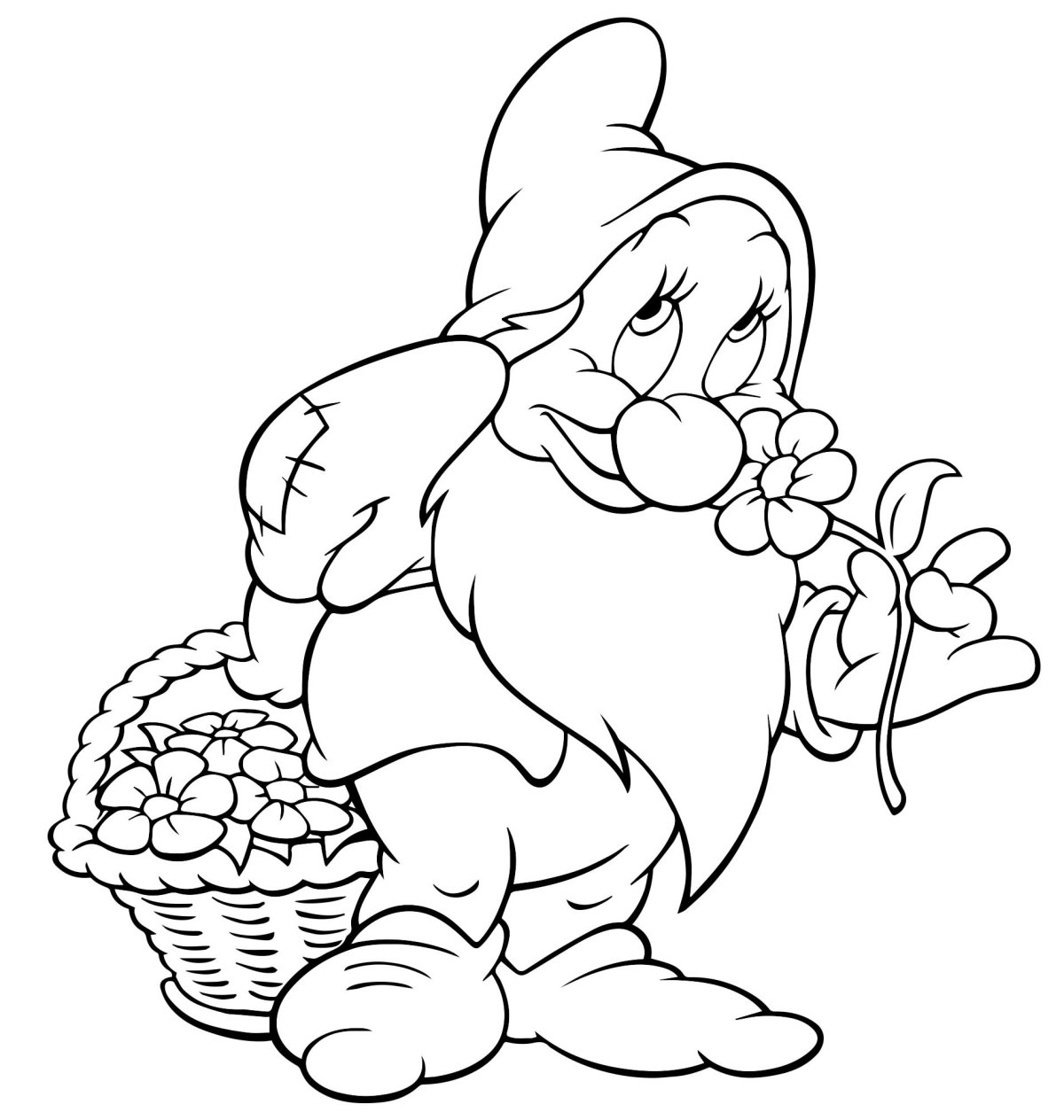 Гномы трафарет