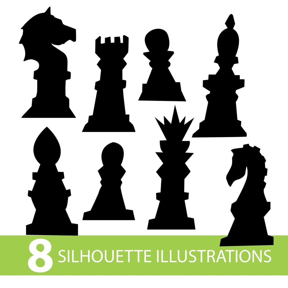 Элемент шахматы вектор силуэт