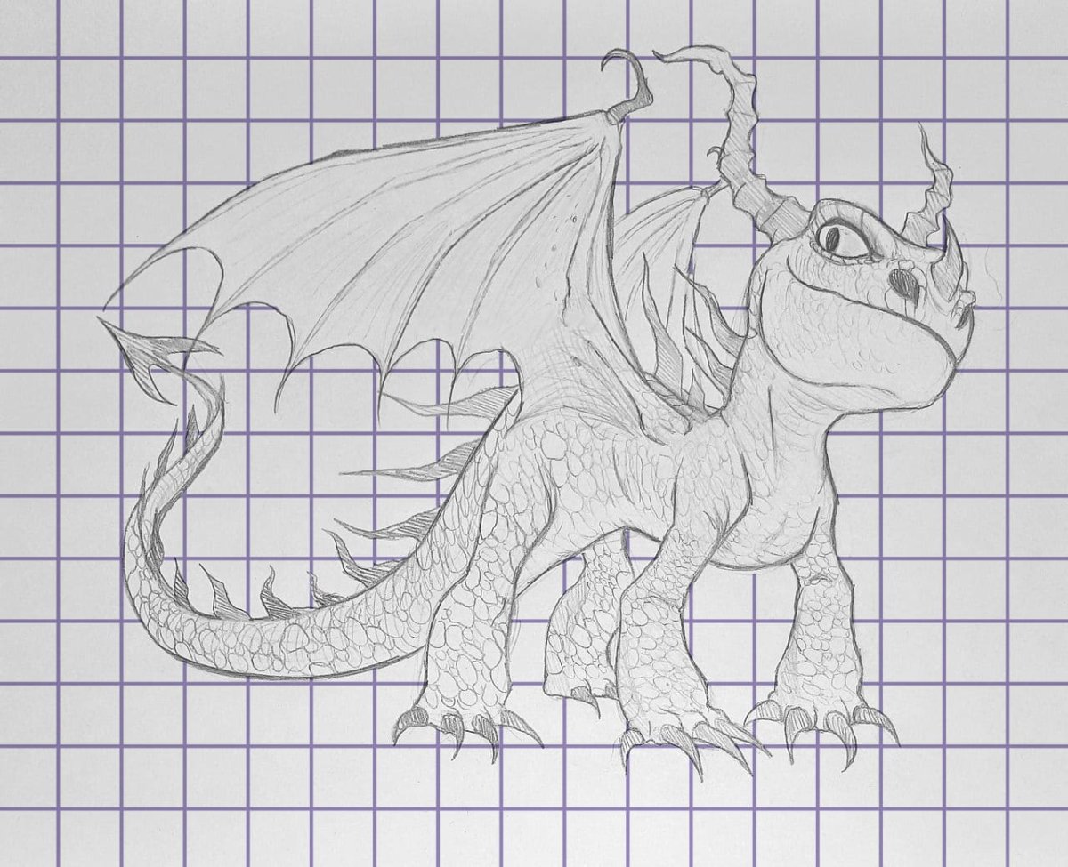 Дракончик для срисовки