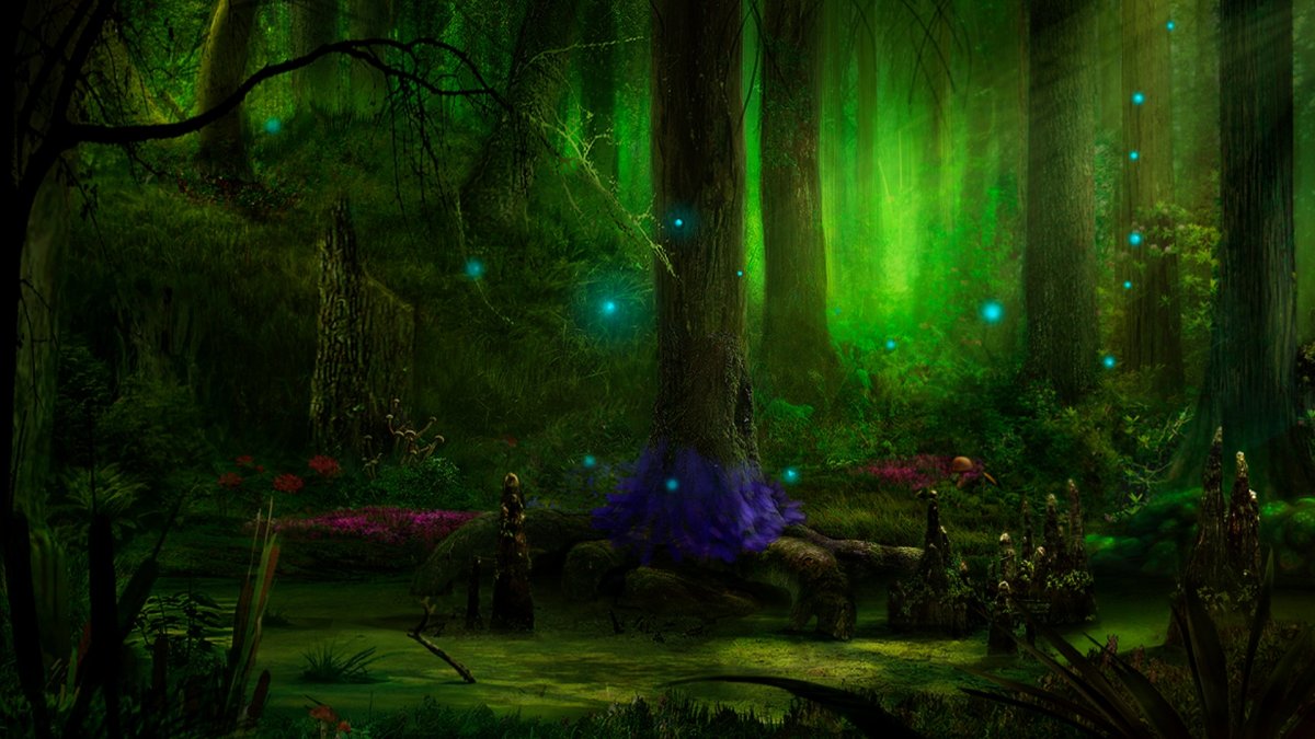 Волшебный зеленый лес