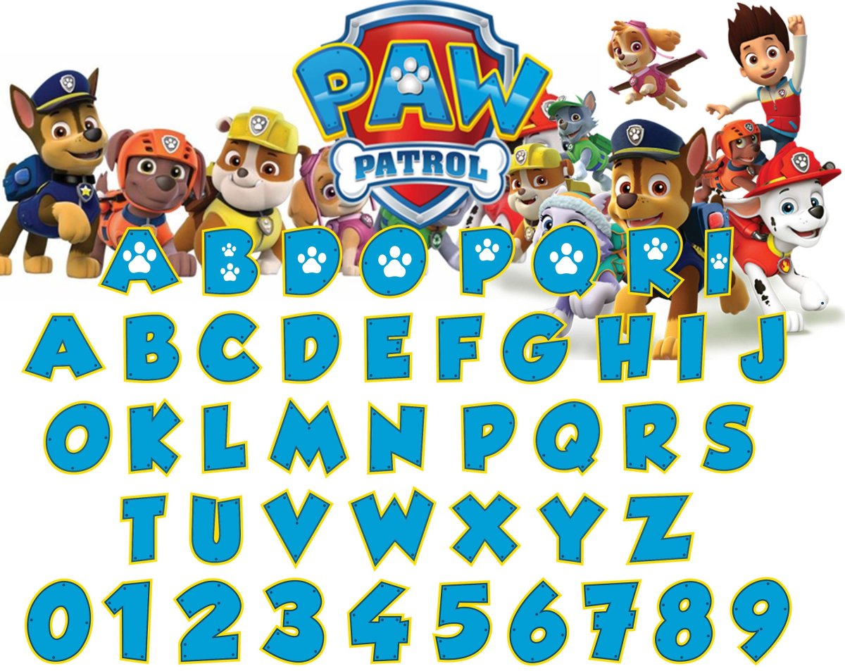 Буквы в стиле Щенячий патруль