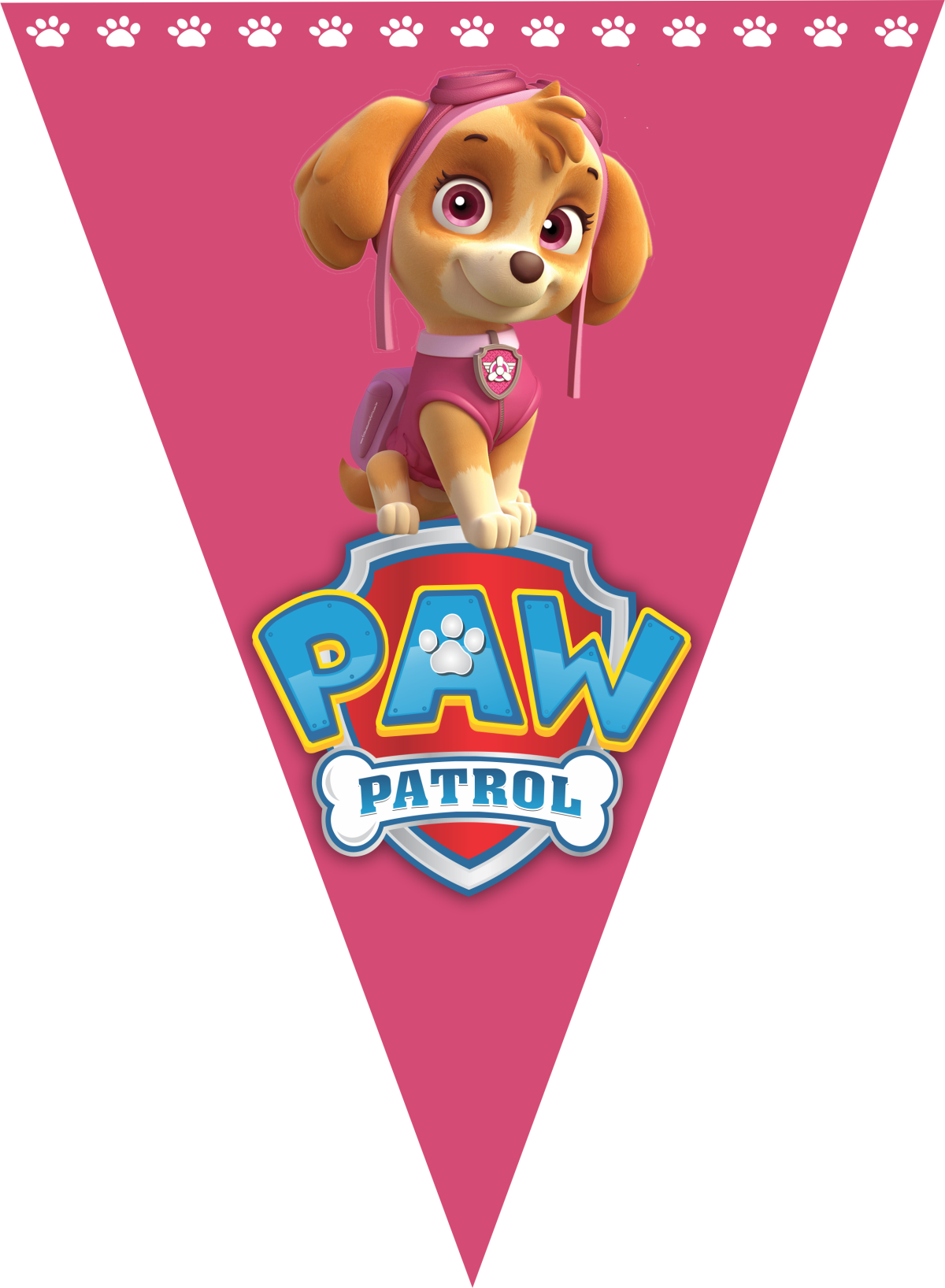 Флажки с днем рождения Щенячий патруль