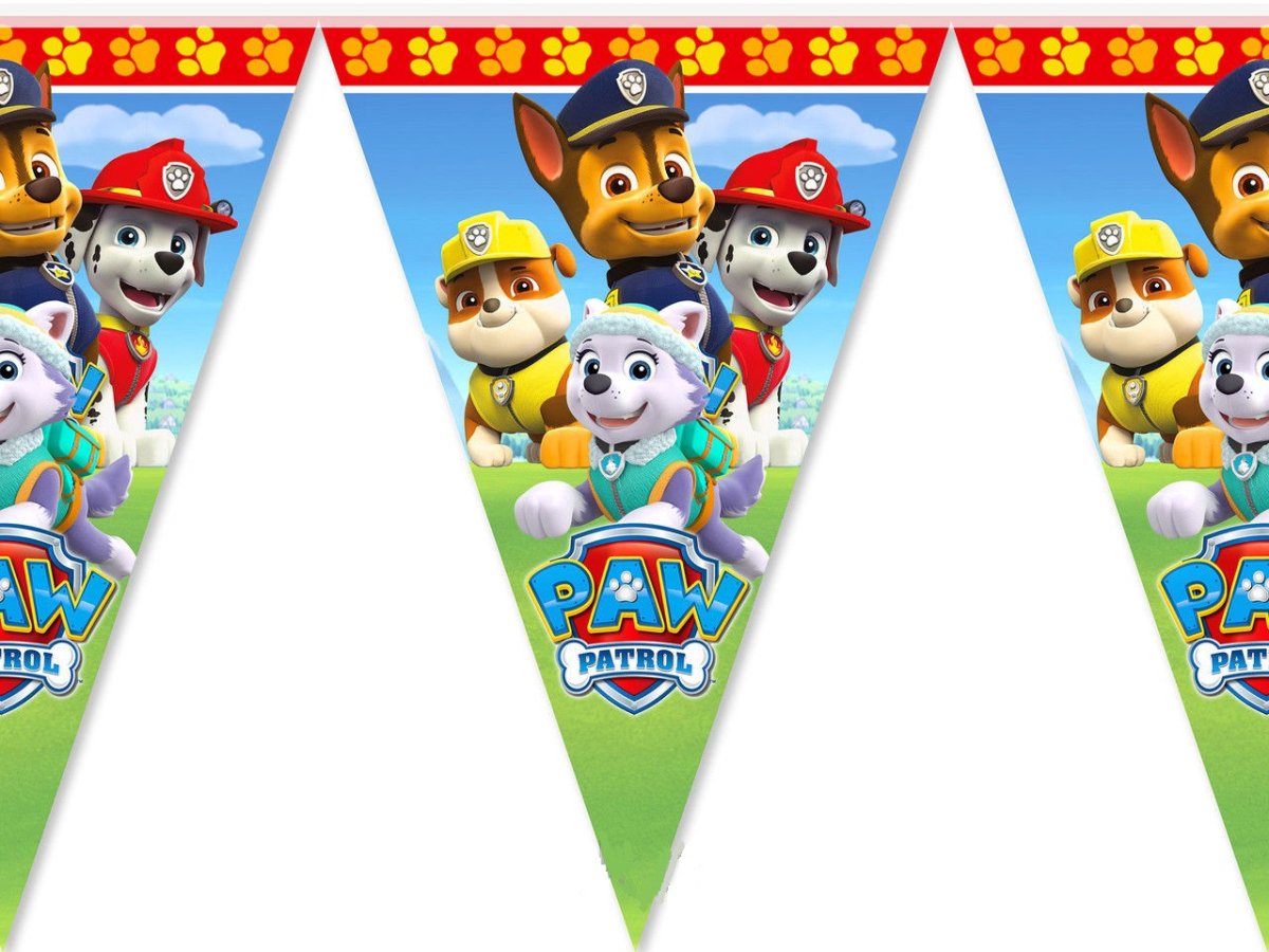 Гирлянда Щенячий патруль с днем рождения