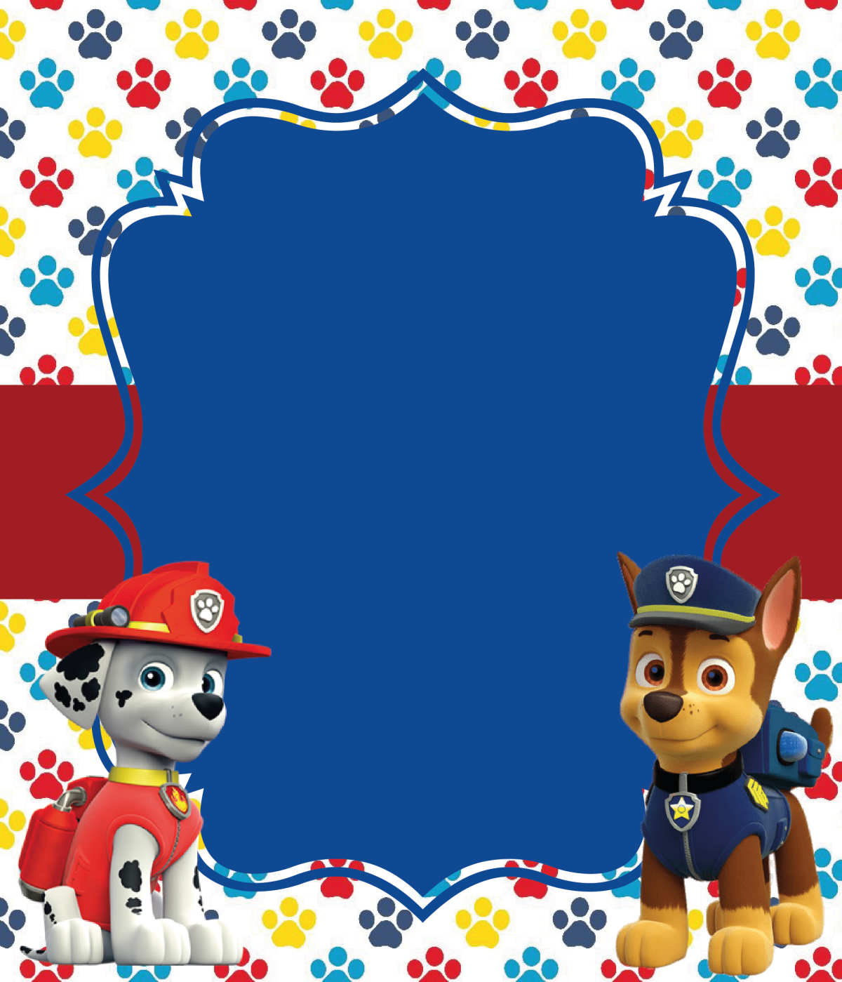 Приглашение на день рождения мальчика 3 года Щенячий патруль