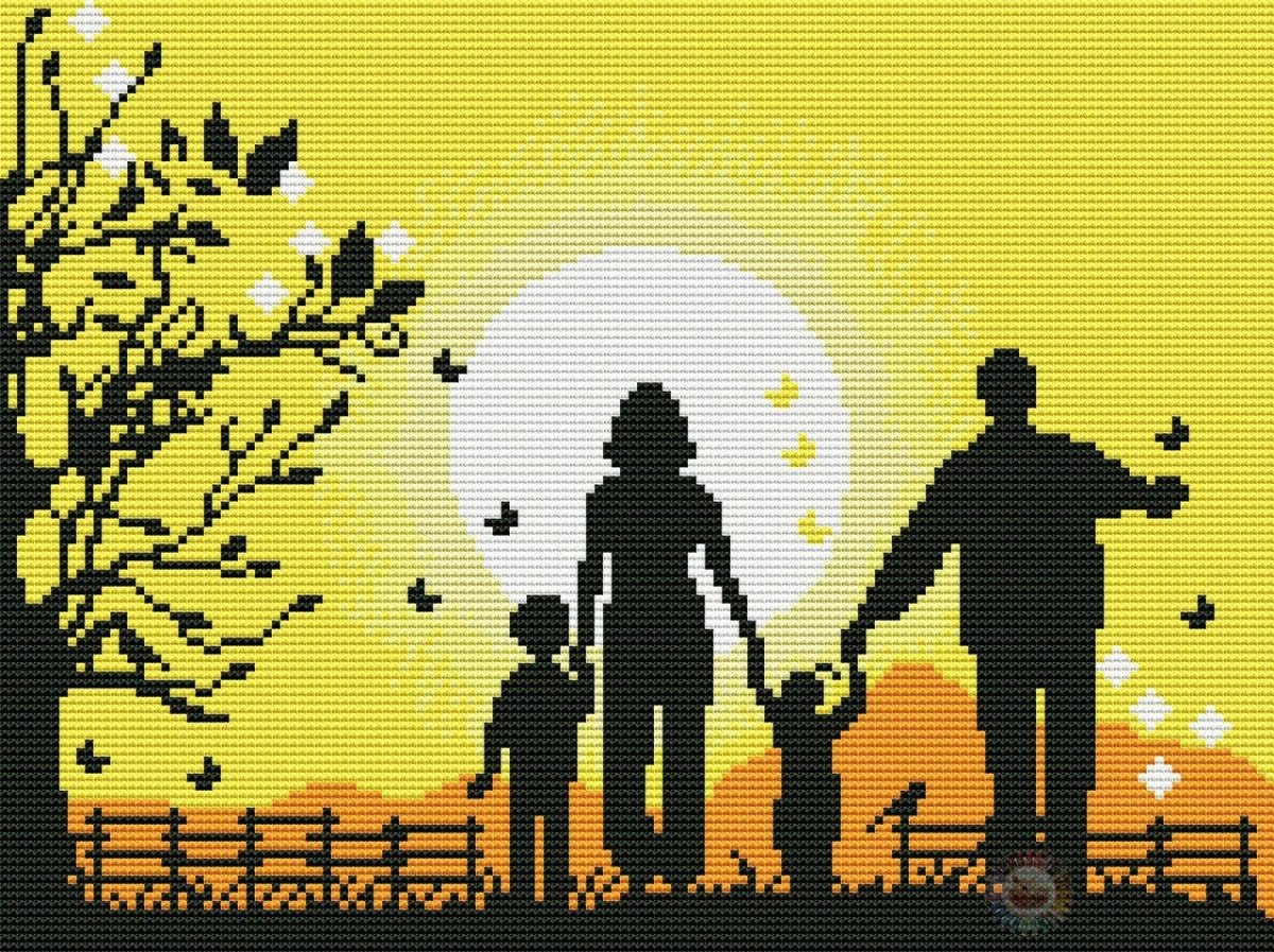 Открытка счастливая семья