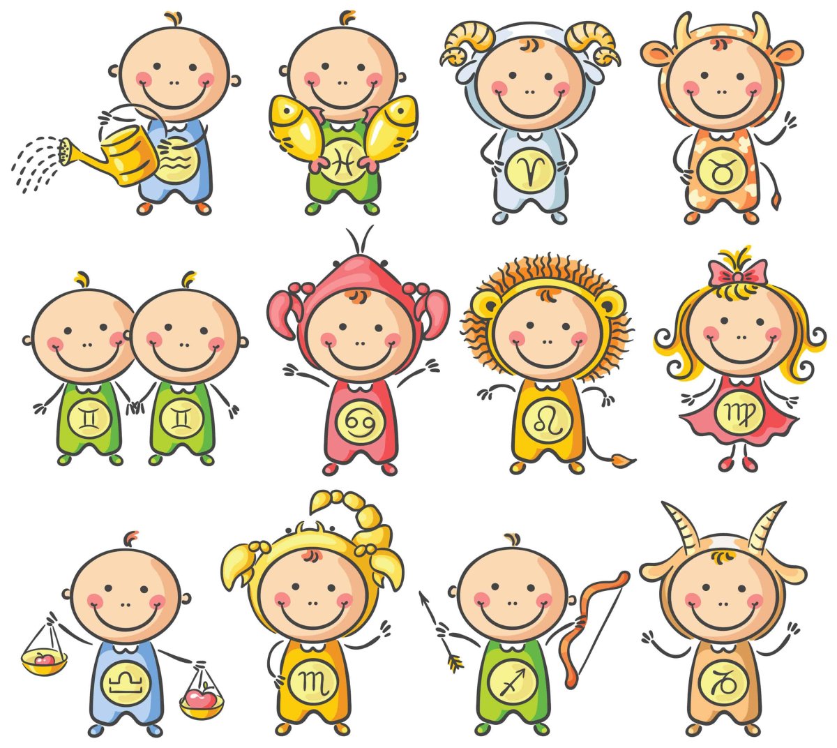 Знаки зодиака малыши