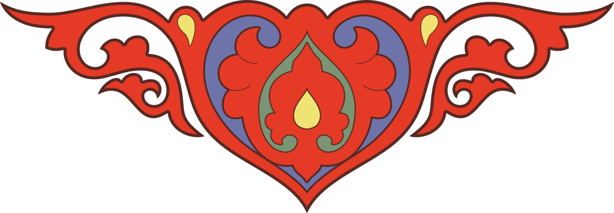 Татарский национальный узор трафарет