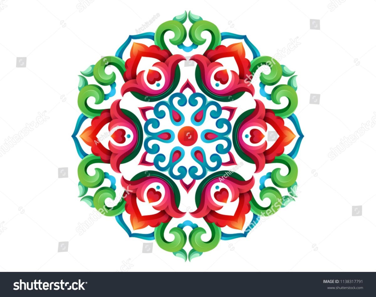 Цветочно растительный орнамент татарский