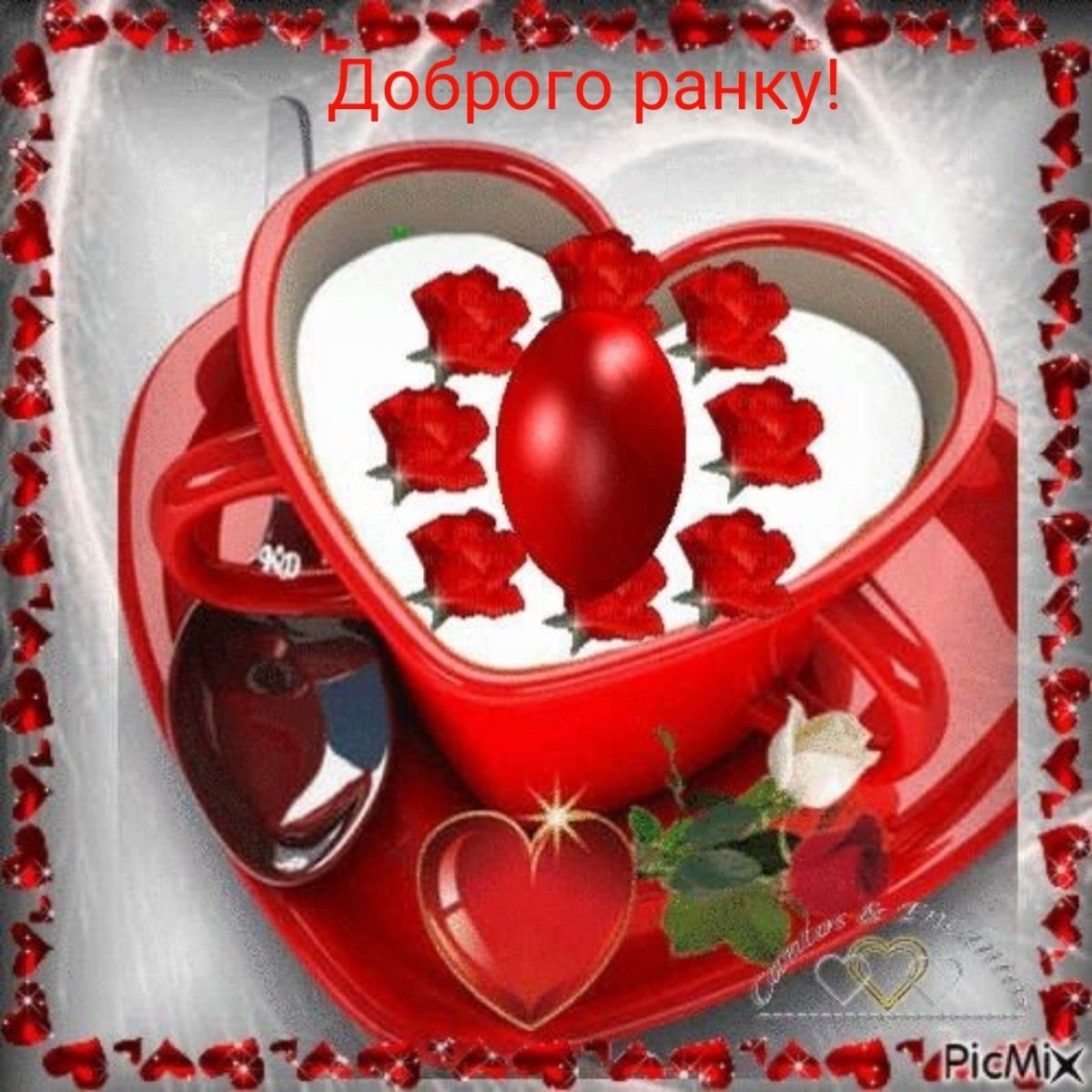 Красивые сердечки с добрым утром