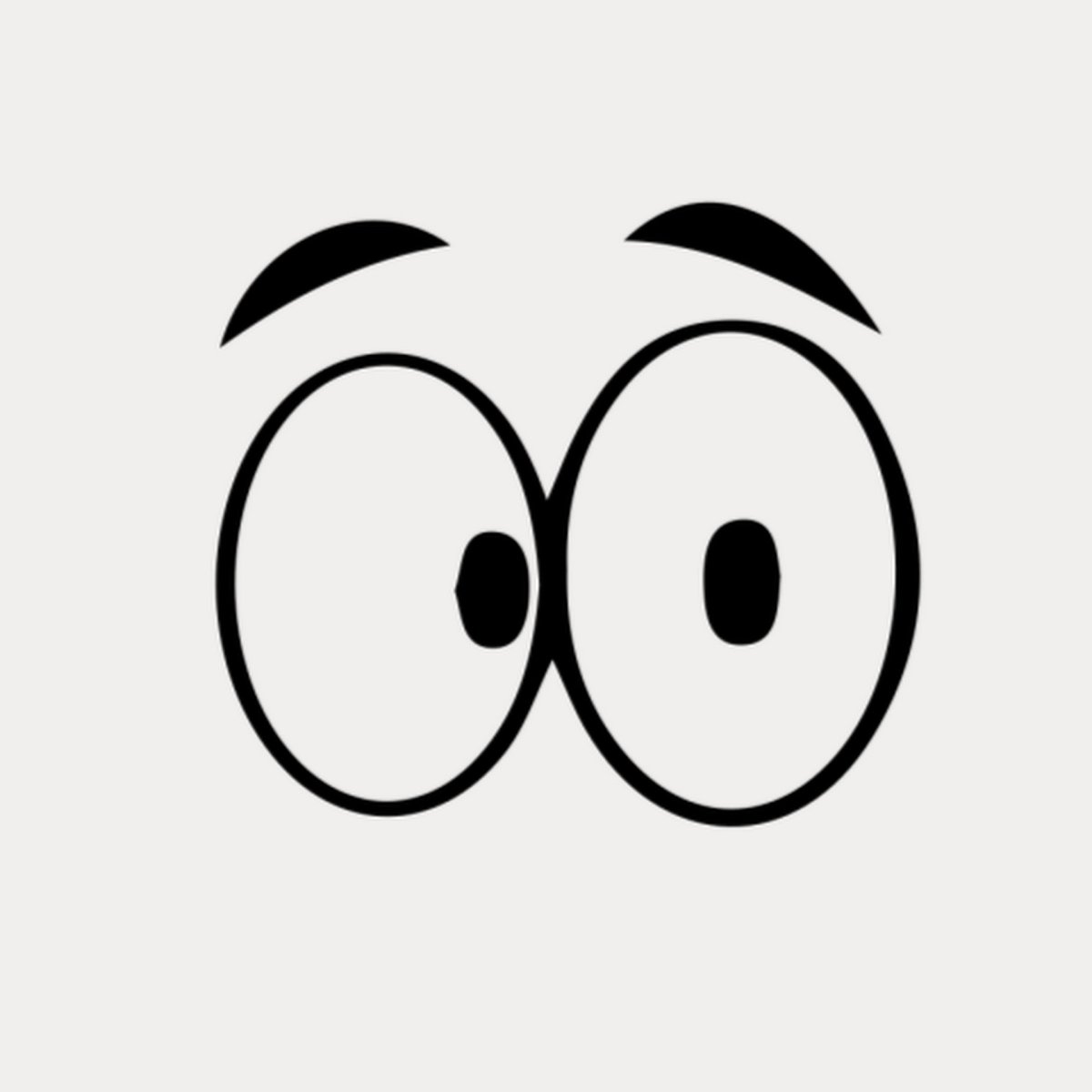 Удивленные глаза без фона