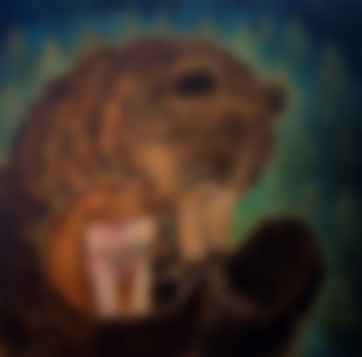 Медведь обнимает