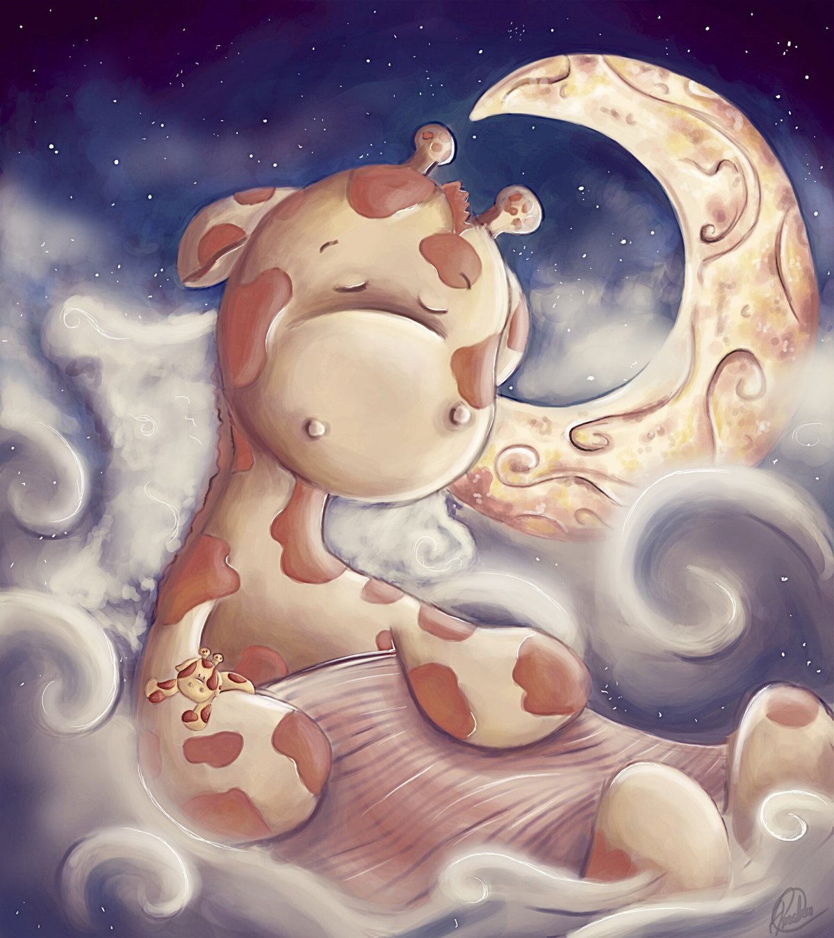 Ночные уютные иллюстрации